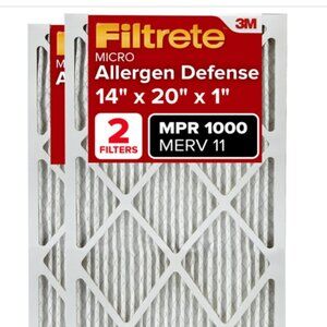 Filtrete 14x20x1 AC Furnace Air Filter, MERV 11, MPR 1000, Micro Allergen Defens